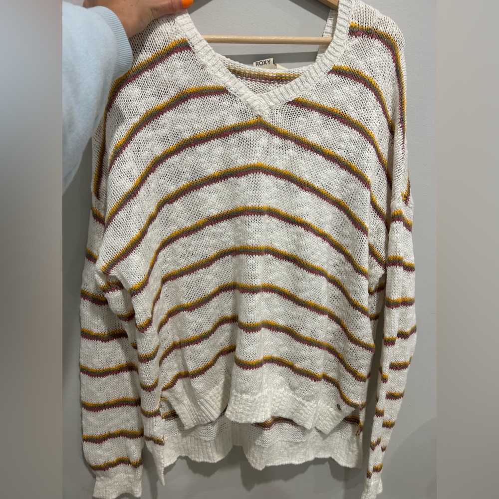 ECU - Knit Roxy Sweater with Hood, Stripped